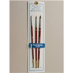 Red Sable Brush Set In 3 Sizes 5, 3, 1