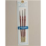 Red Sable Brush Set In 3 Sizes 2, 0, 5/0